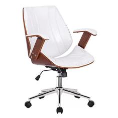 Imagem de Cadeira Escritório Giratória Kopenhagen Diretor Fratini Branco/Marrom