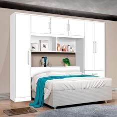 Imagem de Guarda-Roupa Casal Modulado Cancun 6 Portas 3 Gavetas Branco - J&a Móveis