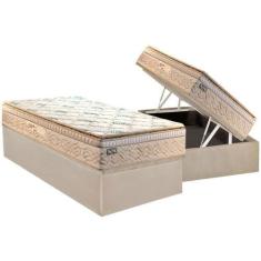 Imagem de Conjunto Box Baú Solteiro: Colchão Molas Paropas Masterpocket Ensacada