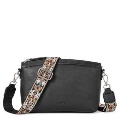 Imagem de Bolsa tiracolo CLUCI Trendy Vegan Leather Feminina Preta