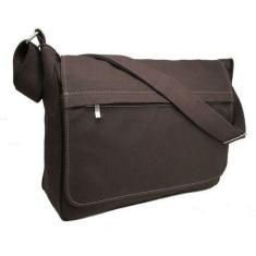 Imagem de Bolsa Tiracolo Lona Escolar Trabalho  Masculino Feminino - CDP, Marrom