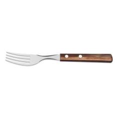Imagem de Garfo para sobremesa polywood castanho lamina de aco inox e cabo de ma
