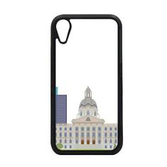 Imagem de Capa para iPhone XR com desenho de prédios de cidade e marco do Canadá para proteção de telefone Apple
