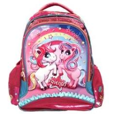 Imagem de Mochila Infantil My Dear Friends LS MO3150 quatro divisórias estampa unicórnios
