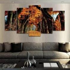 Imagem de Quadro Decorativo Árvores de Outono 130x63 em tecido