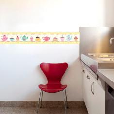 Imagem de Faixa Decorativa Adesivo de Cozinha Cha  5m por 15cm
