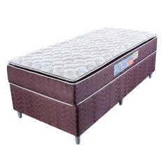 Imagem de Cama Box Com Colchão Solteiro Classic Com Espuma D40 (62X108x198) Marrom E Bege