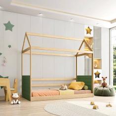 Imagem de Cama Infantil Montessoriana Casinha Garden Casatema Verde