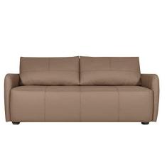 Imagem de Sofá Decorativo Sala de Estar Lily 3 Lugares 220cm Couro Bege - Gran Belo