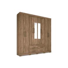 Imagem de Guarda Roupa 8 Portas E 4 Gavetas C Pes E Espelho Napoles Atacama Santos Andira