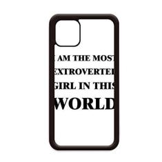 Imagem de Capa I Am The Extroverted Girl para iPhone 12 Pro Max para Apple Mini Mobile Case Shell