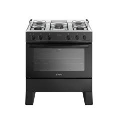 Imagem de Fogão 5 Bocas com Mesa Inox Milão Plus 300001773 Atlas, Preto, Bivolt