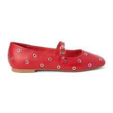 Imagem de Matisse Tênis feminino casual Mick Studded Mary Jane, Vermelho, 36