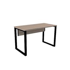 Imagem de Mesa de Escritório Pé Tubular Pe25 em Mdp 90 x 60 cm Cor Noce Naturalle e Base Preta