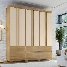 Imagem de Guarda Roupa Casal Arizona 6 Portas 6 Gavetas I01 - Clique Chique Móveis