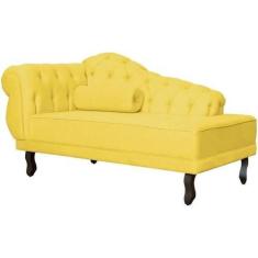 Imagem de Sofá Chesterfield Elisabeth Divã 1,60m- Suede Amarelo / decoração, sal