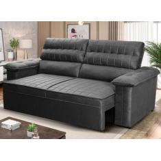 Imagem de Sofá Retrátil Reclinável 3 lugares com molas 2,00m Quantum Suede Velut