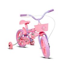 Imagem de Verden Bicicleta Infantil Amy Aro 12 Lílas e Rosa com rodinhas, cestinha e garrafinha