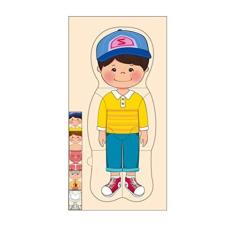 Imagem de Quebra-cabeça de Madeira do Meu Corpo, Conjunto de Jogo de Anatomia de Menino e Menina, Ferramentas de Ensino de Consciência de órgão Corporal para Meninos e Meninas (Boy)