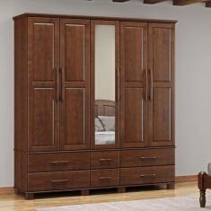 Imagem de Guarda Roupa Bipartido 5 Portas E 6 Gavetas Linha Ouro  Finestra Móvei