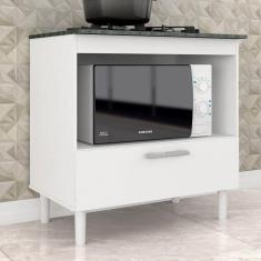 Imagem de Balcão Para Cooktop Mila 1 Gaveta Branco