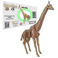 Imagem de Brinquedo Quebra Cabeça 3d Girafa Mdf