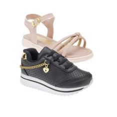 Imagem de Tenis Feminino e Chinelo Infantil - KIT 2 PARES Tam 24 ao 34-Feminino