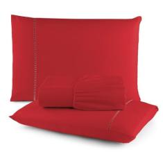 Imagem de Jogo de Lençol Cama Casal 3 Peças Micropercal 400 Fios Com Elástico To