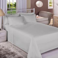 Imagem de Jogo De Cama Casal 180 Fios Premium Linea 4 Peças Cinza