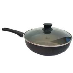 Imagem de Panela Wok Antiaderente Com Tampa 24Cm Multiflon Cor Grafite