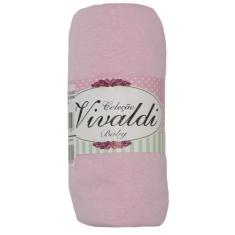 Imagem de Lençol Berço Americano Com Elastico 100% Algodão Rosa 1,30cm X 70cm -