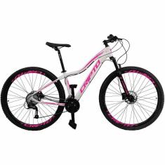 Imagem de Bicicleta Aro 29 Cripto 27v Alivio Freio Hidraulico Trava K7 - Branco-rosa - 17" Branco-rosa