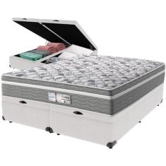 Imagem de Cama Box Baú e Colchão Evolution Molas Ensacadas Queen Probel,  Branco
