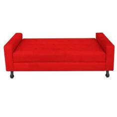 Imagem de Recamier Calçadeira Sofá Lady 1,00cm Solteiro Baú Quarto Sala Suede Ve