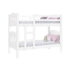 Imagem de Beliche Linha Alta Pérola Branco Vira 2 Camas Solteiro