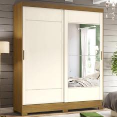 Imagem de Guarda-Roupa Casal 2 Portas 2 Gavetas Nature/Off White B74 - Briz - He