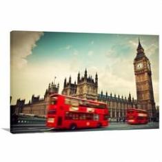 Imagem de Quadro decorativo London - Vintage Paisagem - Tela em Tecido
