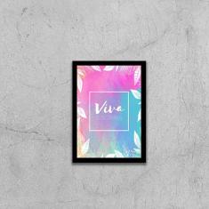 Imagem de Quadro Decorativo Viva e Sorria 45x34cm