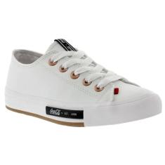 Imagem de Tênis Feminino Chuteirinha Casual Couro Coca Cola CC2079