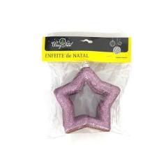 Imagem de Enfeite De Natal Estrela Glitter 13cm Com 2 - Wincy Natal