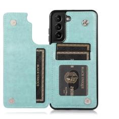 Imagem de Carteira de couro flip para Samsung Galaxy S23 S21 FE 5G S22 Ultra Plus A53 A73 A14 A54 Capa com suporte para cartão de crédito, verde, para Galaxy S21 Plus