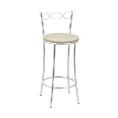Imagem de Kit 2 Banquetas Cromadas Espuma D15 Treparoni Bege