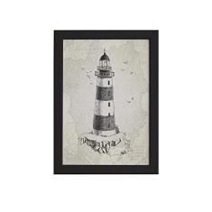 Imagem de Quadro Vintage Náutico Farol Moldura  33x43cm