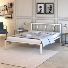 Imagem de Cama Casal Bruna 100% Aço Estilo Industrial - Mobigu