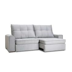 Imagem de Sofá 5 Lugares Retrátil E Reclinável Flexforma Versalhes Veludo Cinza