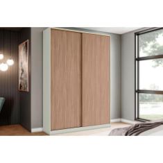 Imagem de Módulo De Quarto Solteiro Guarda Roupa Mc10 Seletto C- 2 Portas De Correr E 3 Gavetas Areia-jequitibá