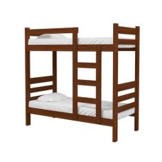 Imagem de Beliche Espaçosa De Madeira Maciça Castanho Safira Nemargi