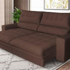 Imagem de Sofá Reclinável 3 Lugares 210 Cm Gold Star Platinum Marrom