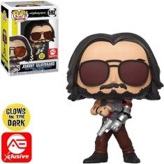 Imagem de Pop Funko 592 Glow Johnny Silverhand 2 Guns Cyberpunk 2077