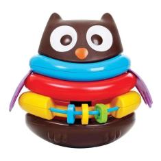 Imagem de Brinquedo educativo didático corujinha c/ peças de empilhar bebê maral